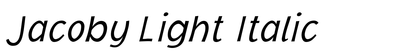 Jacoby Light Italic