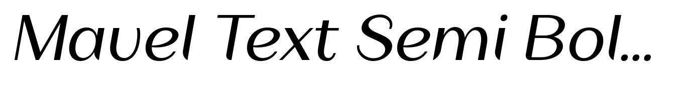Mavel Text Semi Bold Italic