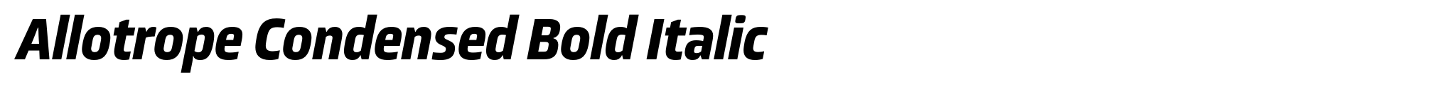 Allotrope Condensed Bold Italic image