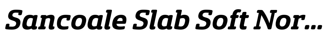 Sancoale Slab Soft Normal Bold Italic