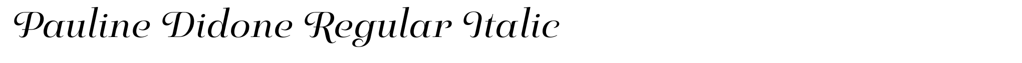 Pauline Didone Regular Italic image