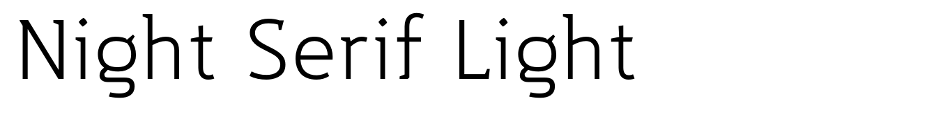 Night Serif Light