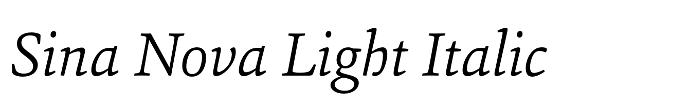 Sina Nova Light Italic