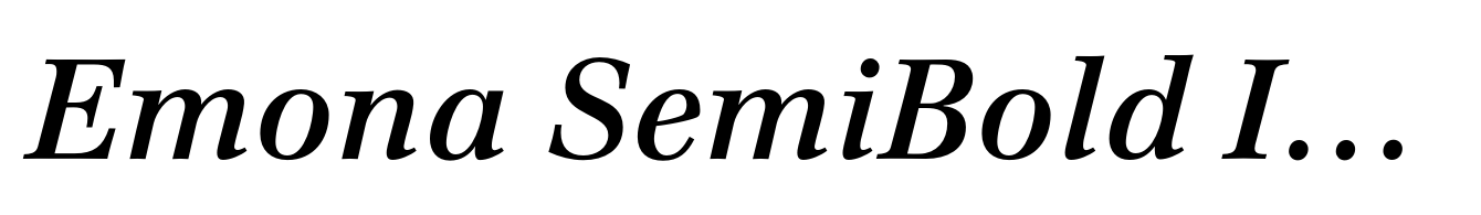 Emona SemiBold Italic