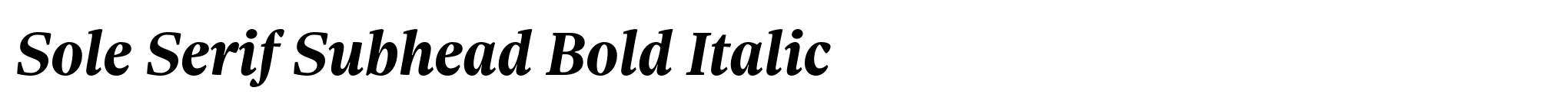 Sole Serif Subhead Bold Italic image