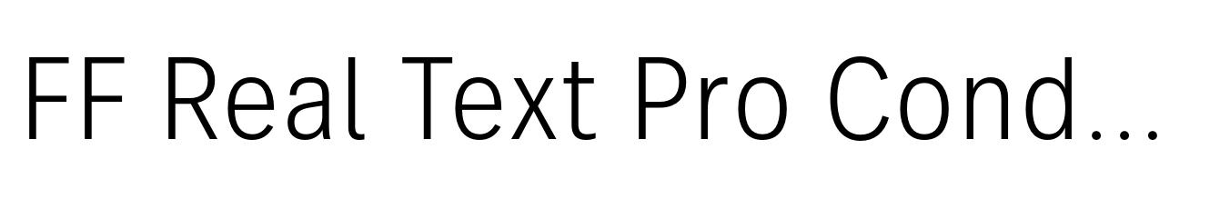FF Real Text Pro Condensed Light