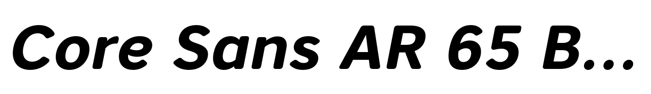 Core Sans AR 65 Bold Italic