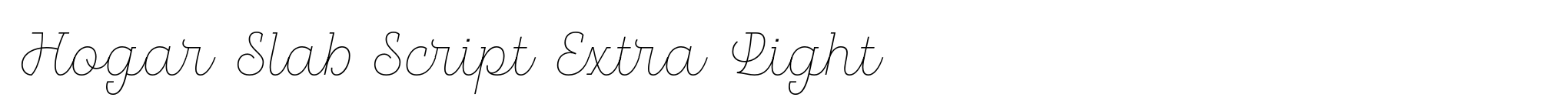Hogar Slab Script Extra Light image