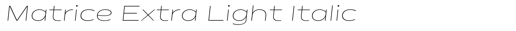 Matrice Extra Light Italic image