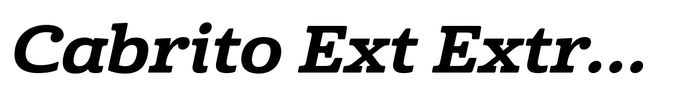 Cabrito Ext ExtraBold Italic