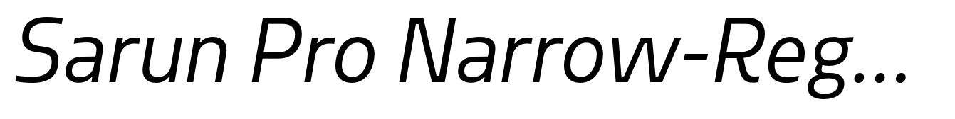 Sarun Pro Narrow-Regular Italic