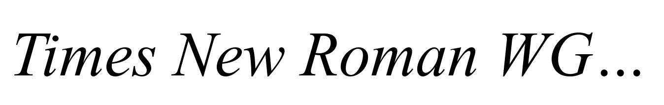 Times New Roman WGL Italic