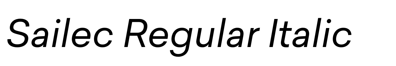 Sailec Regular Italic
