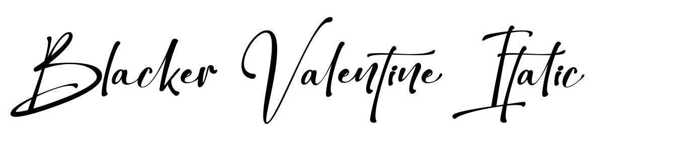 Blacker Valentine Italic