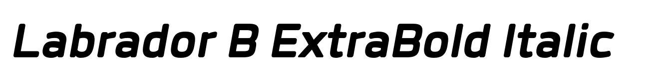 Labrador B ExtraBold Italic