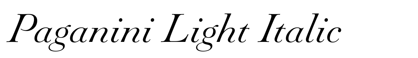 Paganini Light Italic