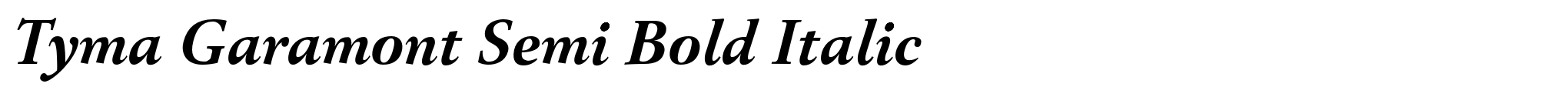 Tyma Garamont Semi Bold Italic image