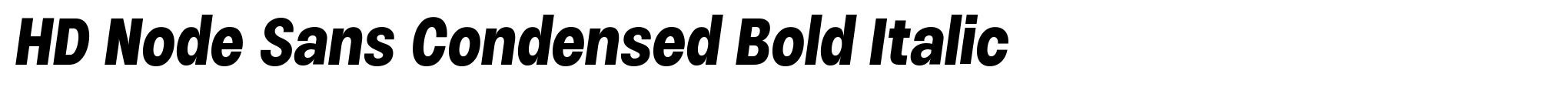 HD Node Sans Condensed Bold Italic image