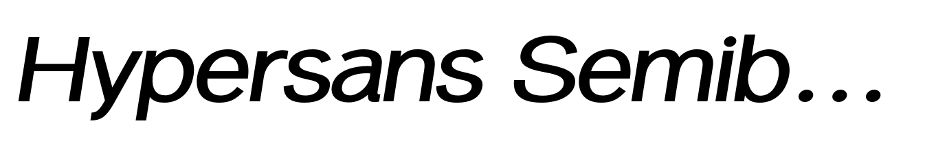 Hypersans Semibold Italic