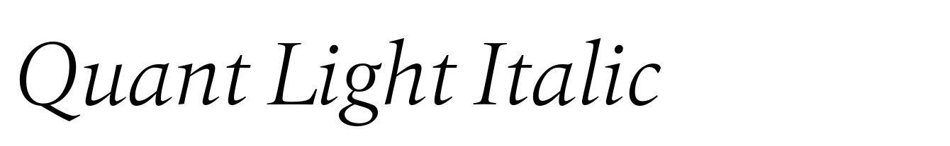 Quant Light Italic