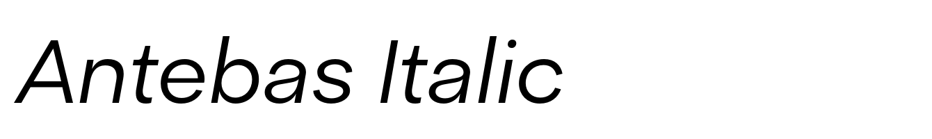 Antebas Italic