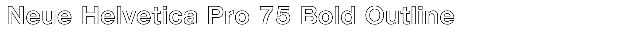 Neue Helvetica Pro 75 Bold Outline image