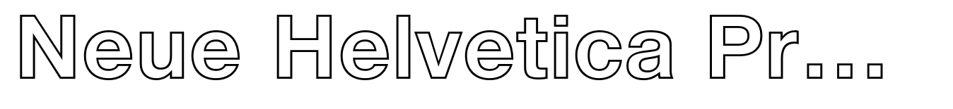 Neue Helvetica Pro 75 Bold Outline
