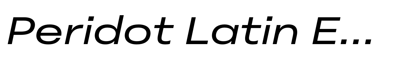 Peridot Latin Extended Italic