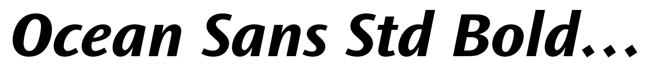 Ocean Sans Std Bold SemiExtended Italic