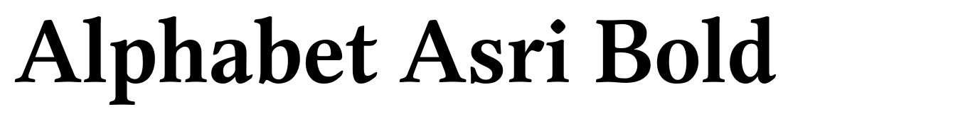 Alphabet Asri Bold