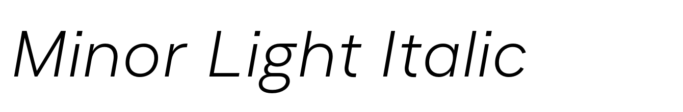 Minor Light Italic