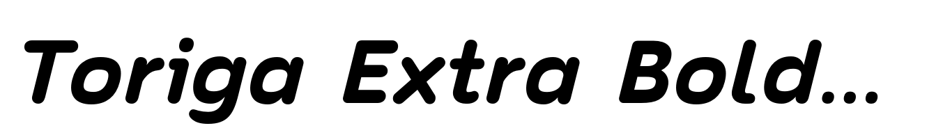 Toriga Extra Bold Italic