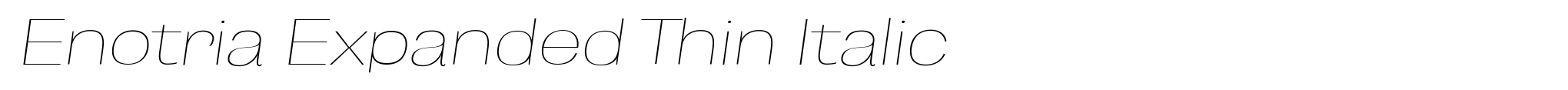 Enotria Expanded Thin Italic image