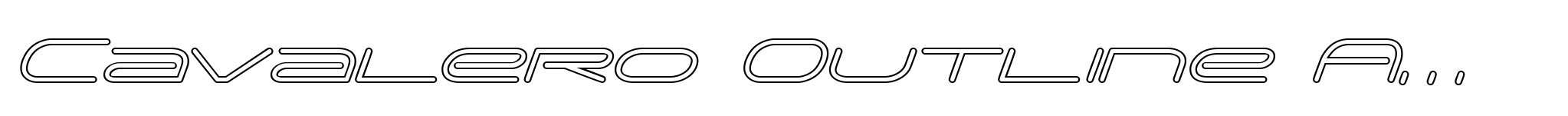 Cavalero Outline AOE Italic image