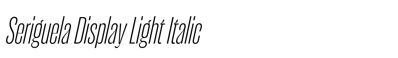 Seriguela Display Light Italic