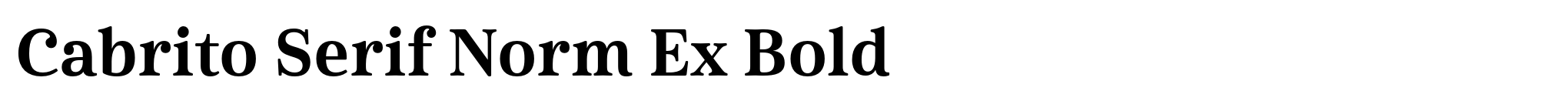 Cabrito Serif Norm Ex Bold image