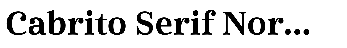 Cabrito Serif Norm Ex Bold