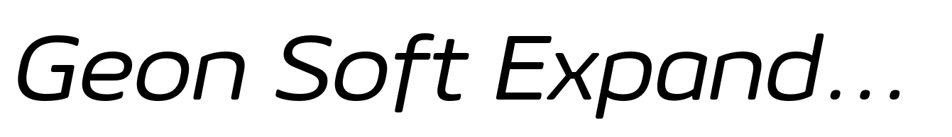 Geon Soft Expanded Italic