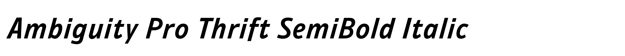 Ambiguity Pro Thrift SemiBold Italic image