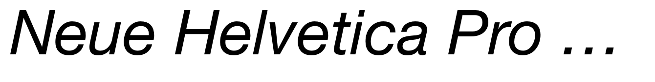Neue Helvetica Pro 56 Italic