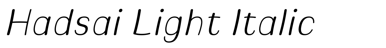 Hadsai Light Italic