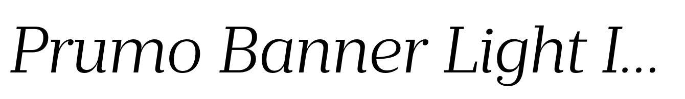 Prumo Banner Light Italic