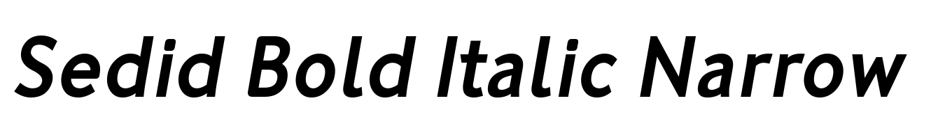 Sedid Bold Italic Narrow