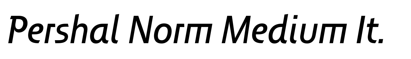 Pershal Norm Medium Italic
