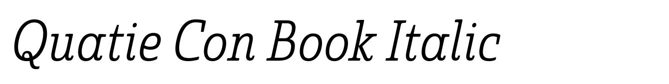 Quatie Con Book Italic