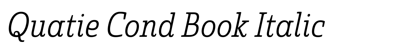 Quatie Cond Book Italic