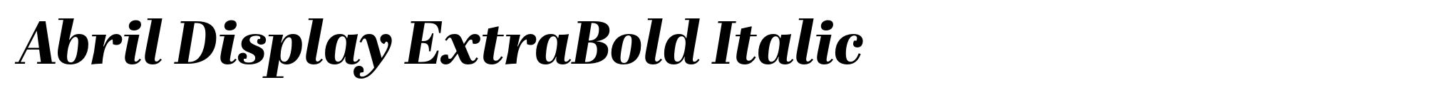 Abril Display ExtraBold Italic image