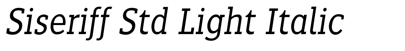 Siseriff Std Light Italic