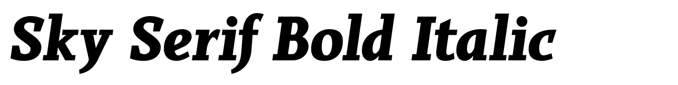 Sky Serif Bold Italic