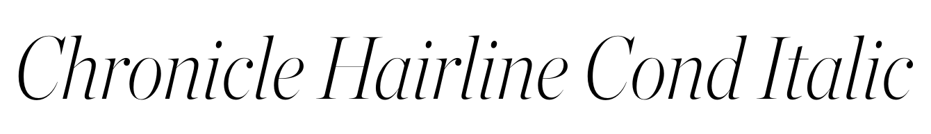 Chronicle Hairline Cond Italic